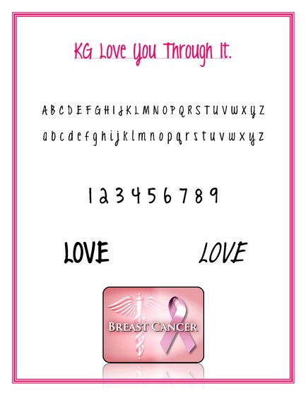 Desktop Publishing : KG Love You Through It - Font 