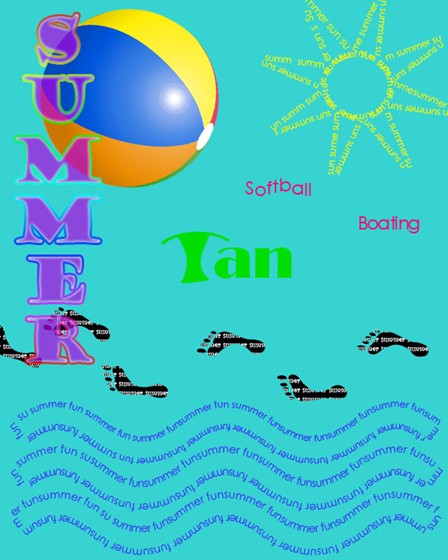Desktop Publishing : Summer (fun text)